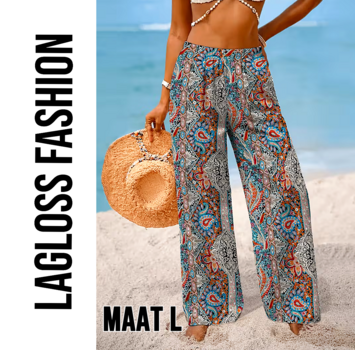 LaGloss Paisley Dames Strand broek – Maat L