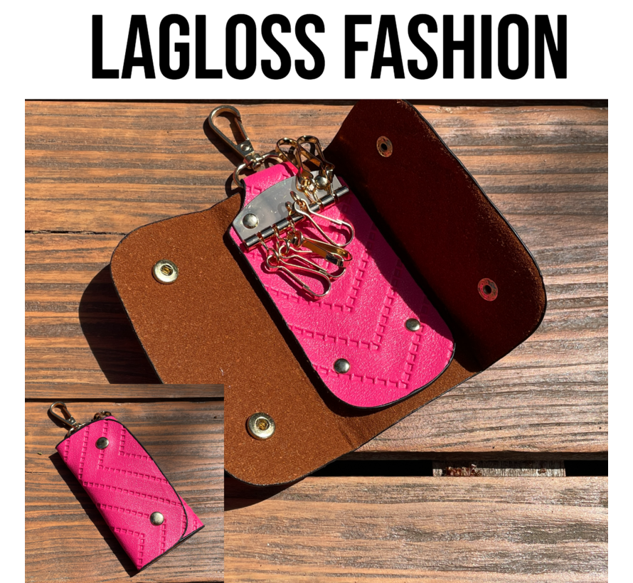 LaGloss® 6-delige Tassenset Fuchsia Roze – Shopper, Handtas, Schoudertas, Clutch & Portemonnee – Imitatieleer
