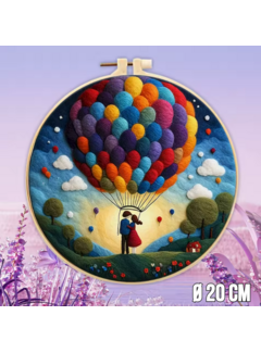 Allernieuwste.nl® DIY Naaldvilt Wolvilt Pakket – Romantisch Kleurrijke Ballon