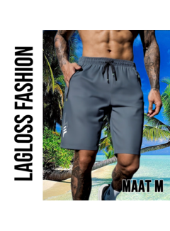 LaGloss Heren Sportshort Sneldrogend Donkergrijs – Maat M
