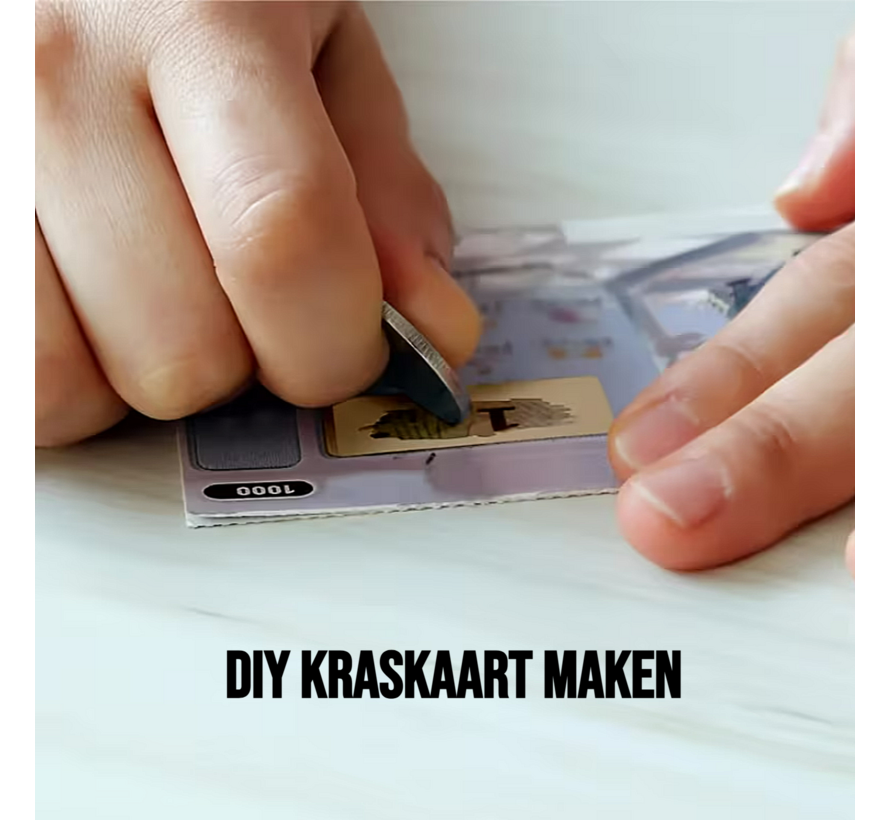 50 Stuks Gouden Krasstickers – Zelf Krasplaatjes Maken - DIY - 2.5 x 6 cm