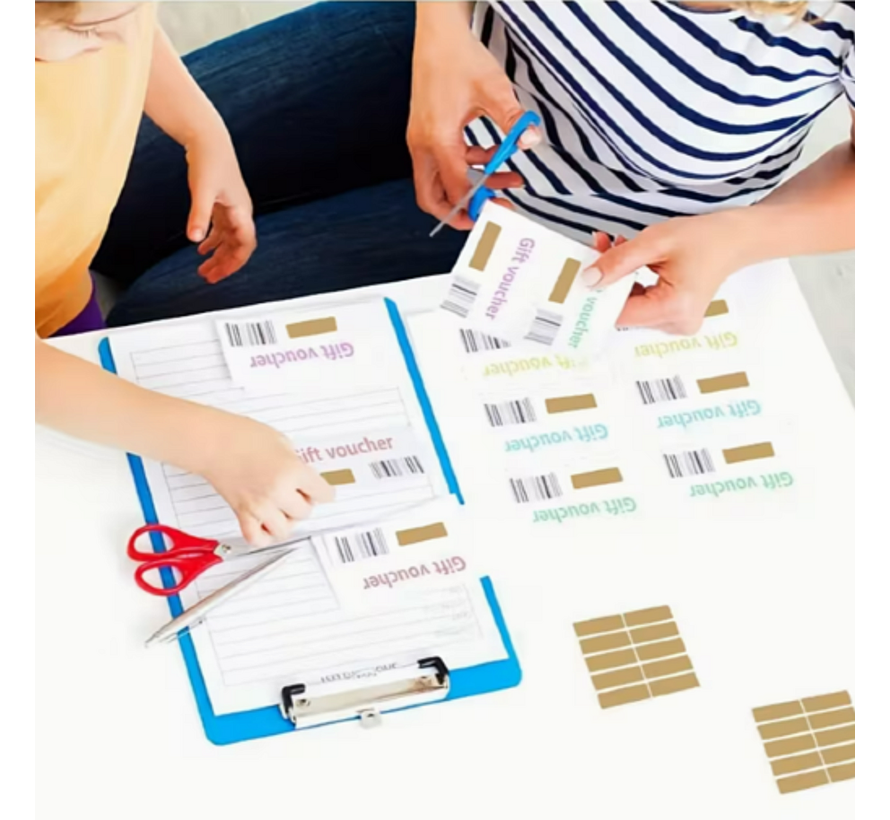 50 Stuks Gouden Krasstickers – Zelf Krasplaatjes Maken - DIY - 2.5 x 6 cm