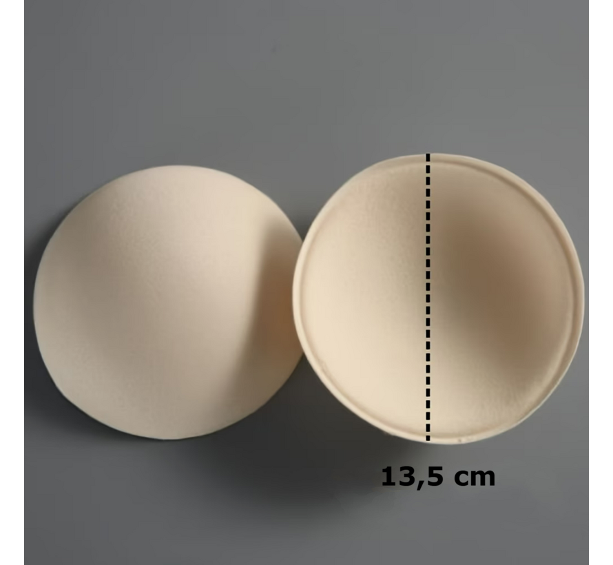 LaGloss® Waterproof BH Pads Rond – Set van 3 Paar in Wit, Beige, Zwart - Push Up Pads voor Bikini, Badpak & Sportbeha – 13,5 x 13,5 cm