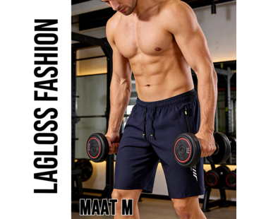 LaGloss Heren Zwemshort Sportshort Sneldrogend Marineblauw – Maat M