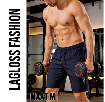 LaGloss Heren Zwemshort Sportshort Sneldrogend Marineblauw – Maat M