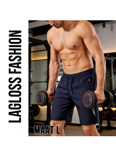 LaGloss Heren Zwemshort Sportshort Sneldrogend Marineblauw – Maat L