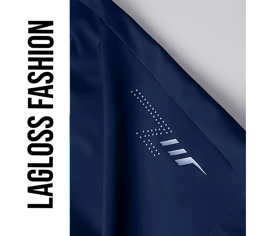 LaGloss® Heren Zwemshort Sportshort Sneldrogend Marineblauw – met Ritszakken & Trekkoord – Zomermode – Sportmode – Maat XL