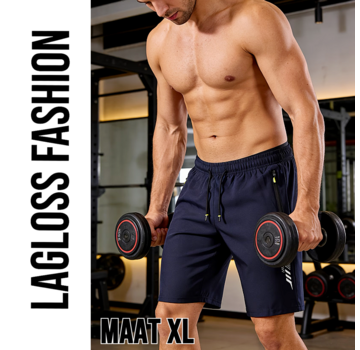 LaGloss Heren Zwemshort Sportshort Sneldrogend Marineblauw – Maat XL