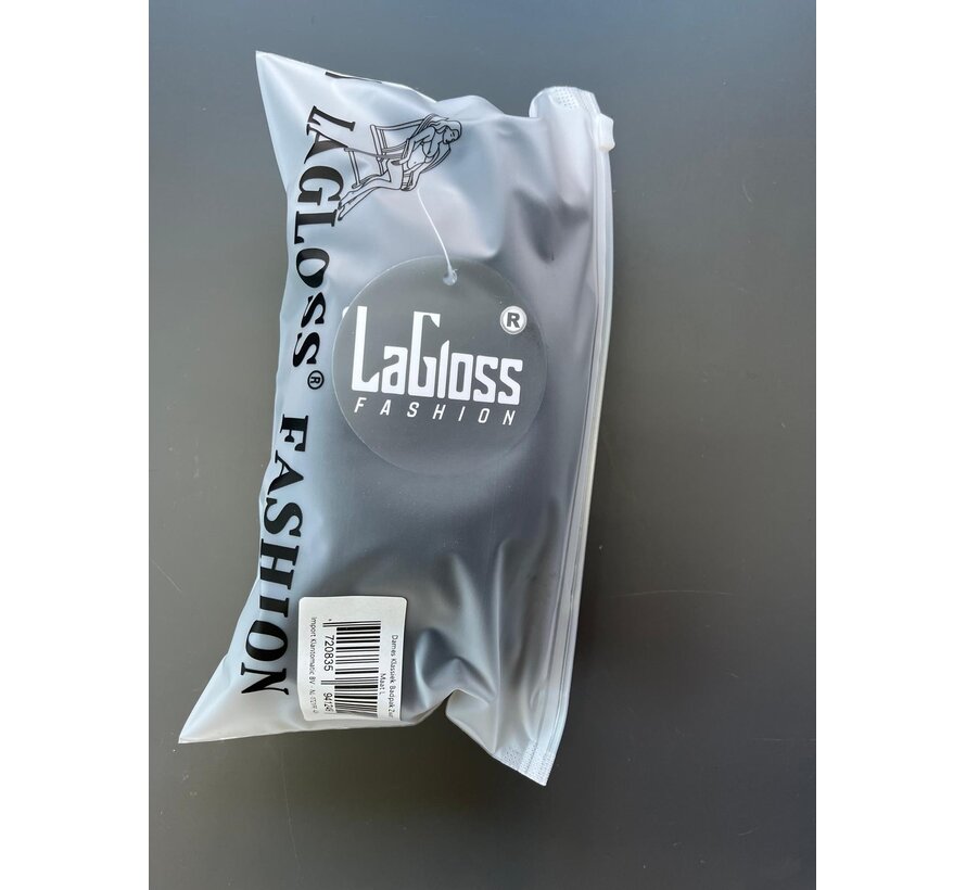 LaGloss® Dames Badpak Zwart – Klassiek Eendelig Badpak met Medium Stretch – Elegant Zwempak voor Strand en Zwembad - Maat L