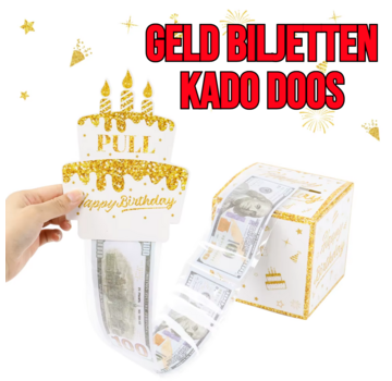 Allernieuwste.nl® 3D Geld Biljetten Kado Box - Wit
