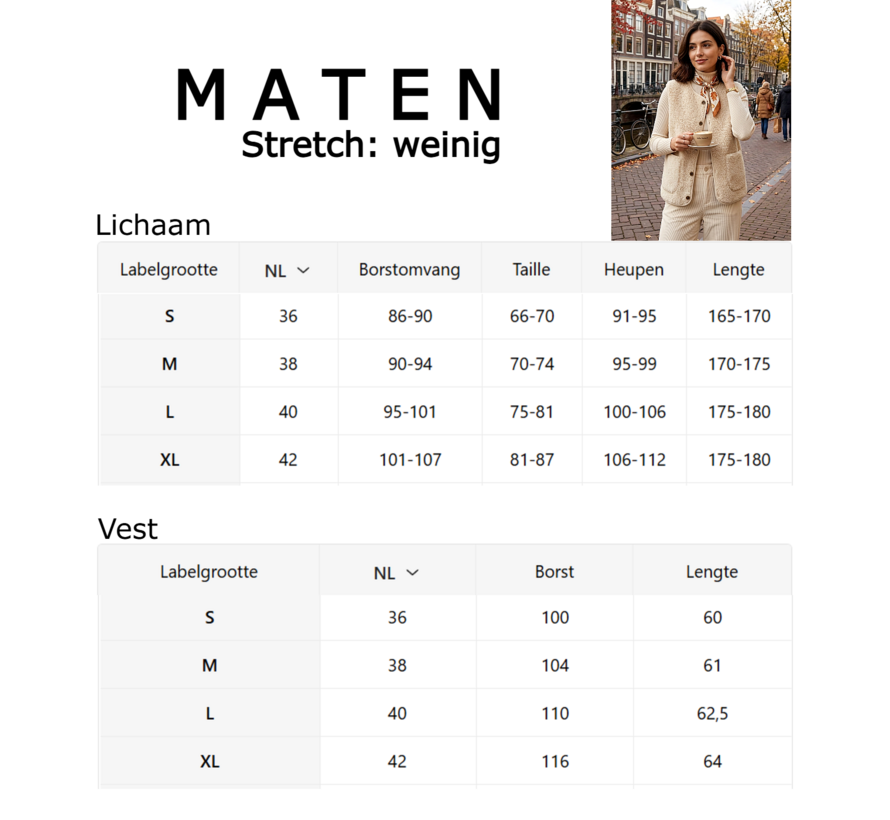 LaGloss® Dames Pluche Vest Gilet Khaki-Beige – Warm Mouwloos Teddy Vest met 2 Zakken – Maat S