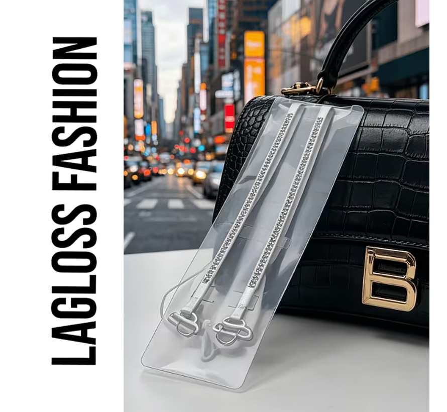 LaGloss® Set Luxe Strass BH Schouderbandjes Diamantlook –2 Stuks Verstelbaar & Afneembaar