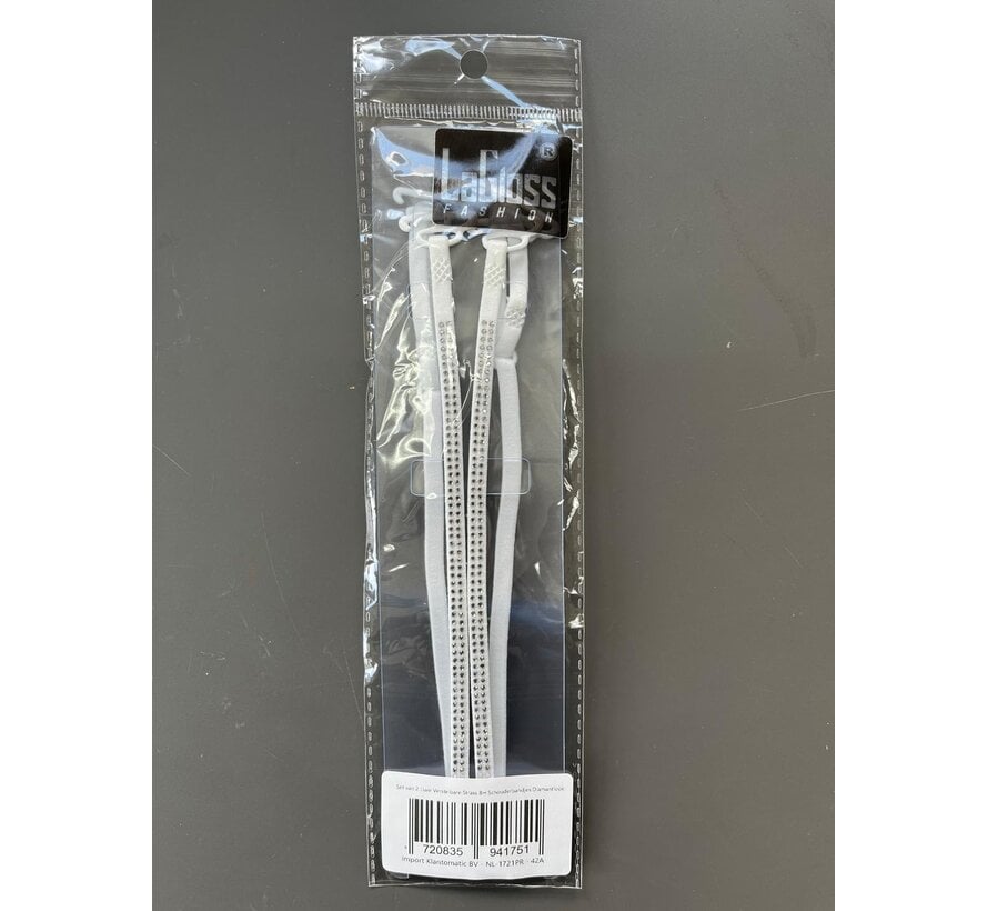 LaGloss® Set Luxe Strass BH Schouderbandjes Diamantlook –2 Stuks Verstelbaar & Afneembaar