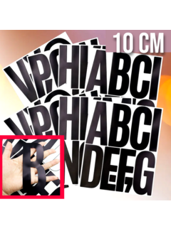 Allernieuwste.nl® Grote Alfabet Stickers 10 cm Hoog – 8 Vellen - 78 Letters