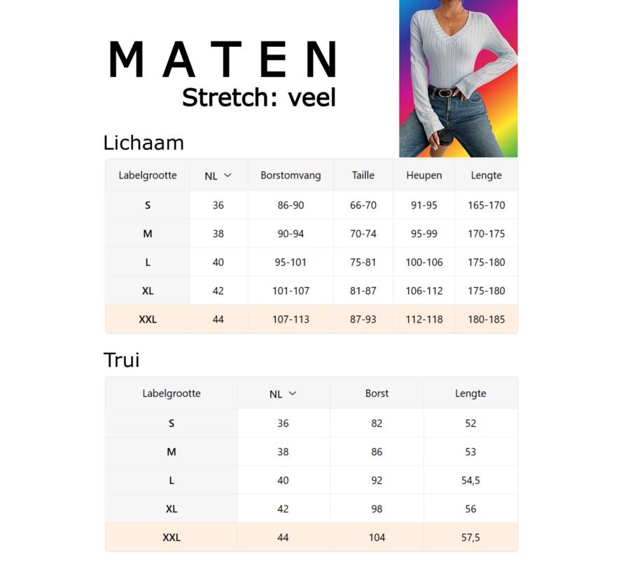 LaGloss® Slim Fit V-Hals Top Dames Lichtgrijs met Geribbelde Zoom en Stretch– Maat S