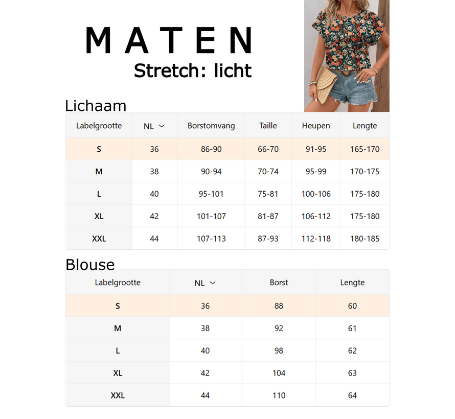LaGloss® Elegante All-Over Bloemen Blouse Dames met Ronde Hals – Maat XXL