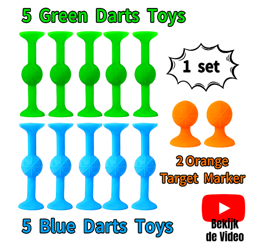 NIEUW Drankspel Partyspel Jeu de Darts Incl. Opbergtas- Sticky Darts Zuignap Gooispel Werpspel Pop Darts Competitie Party Game Actie Spelletje TikTok - 12 delig