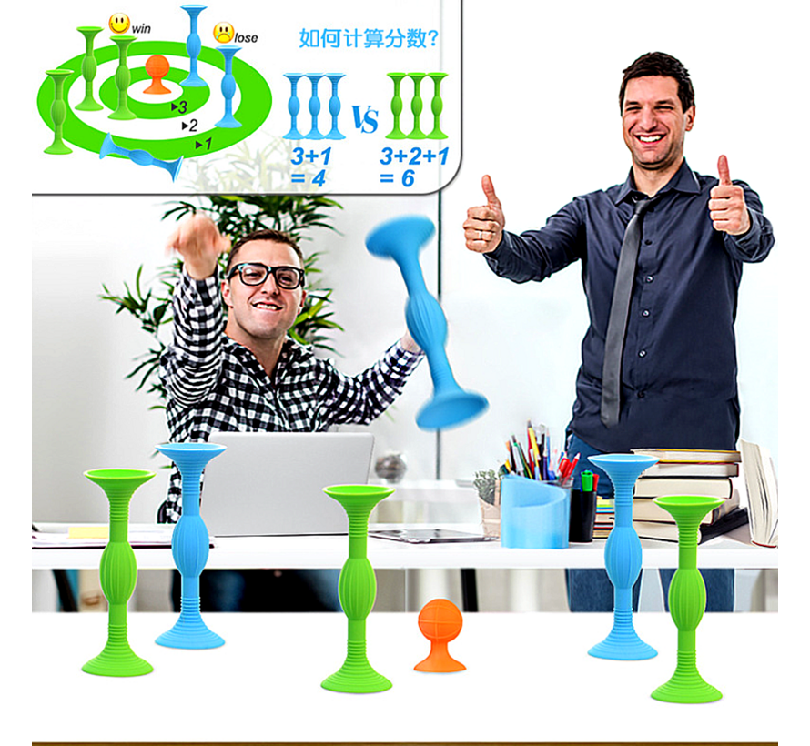 NIEUW Drankspel Partyspel Jeu de Darts Incl. Opbergtas- Sticky Darts Zuignap Gooispel Werpspel Pop Darts Competitie Party Game Actie Spelletje TikTok - 12 delig