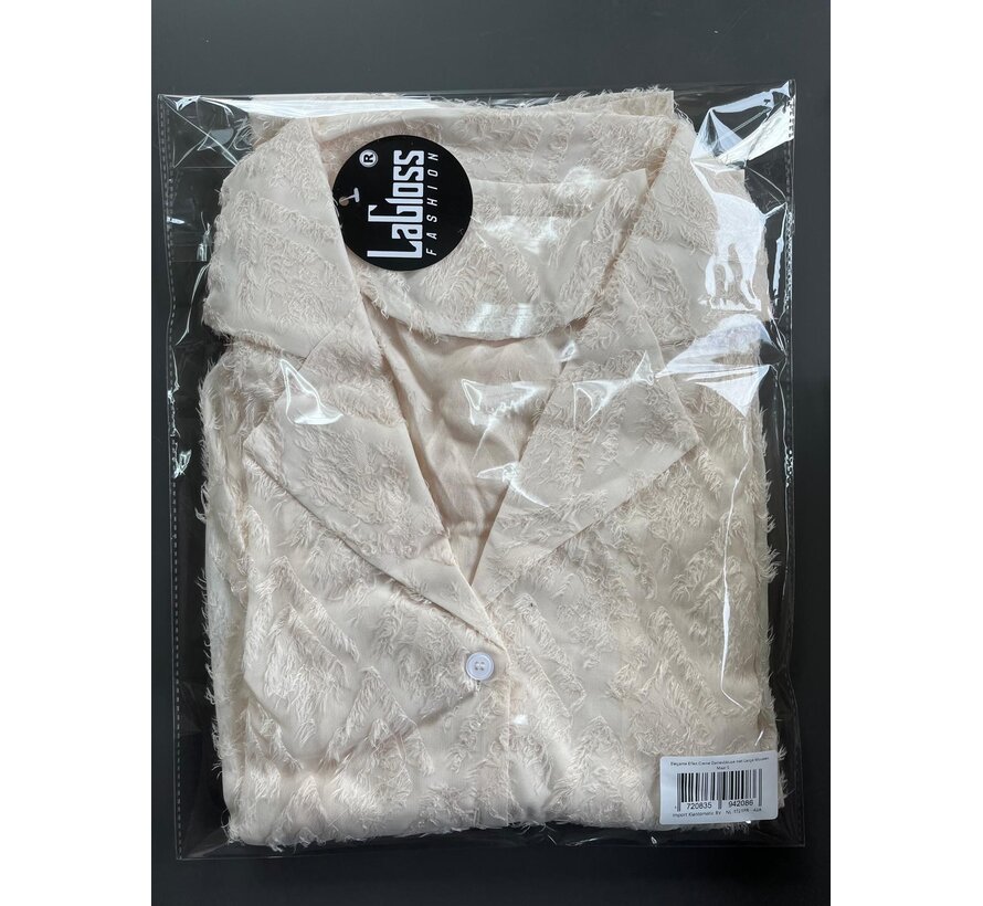 LaGloss® Elegante Effen Damesblouse met Revers – Lange Mouwen & Knoopsluiting - Maat S