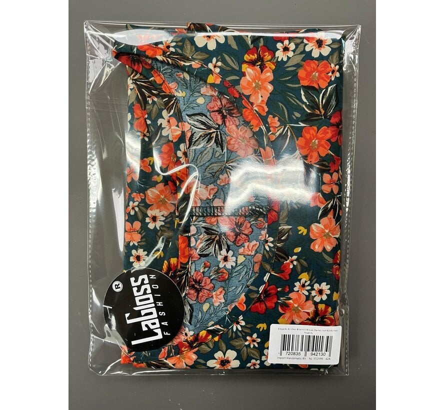 LaGloss® Elegante All-Over Bloemen Blouse Dames met Ronde Hals – Maat XL