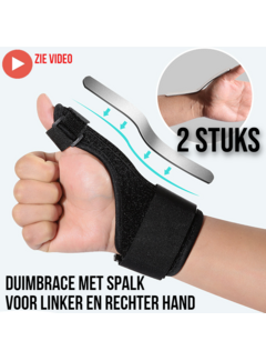 Allernieuwste.nl® Set van 2 Duimbraces met Stalen Spalk – Verstelbaar – Links & Rechts