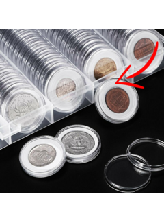 Allernieuwste.nl® 100st Muntcapsules 17-30mm + Zachte witte binnenring in box