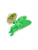 Jean Fouquet "Madonna" Angel-shaped pin Green