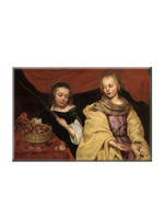 Michaelina Wautier Two Girls as Saint Agnes and Saint Dorothea Magnet