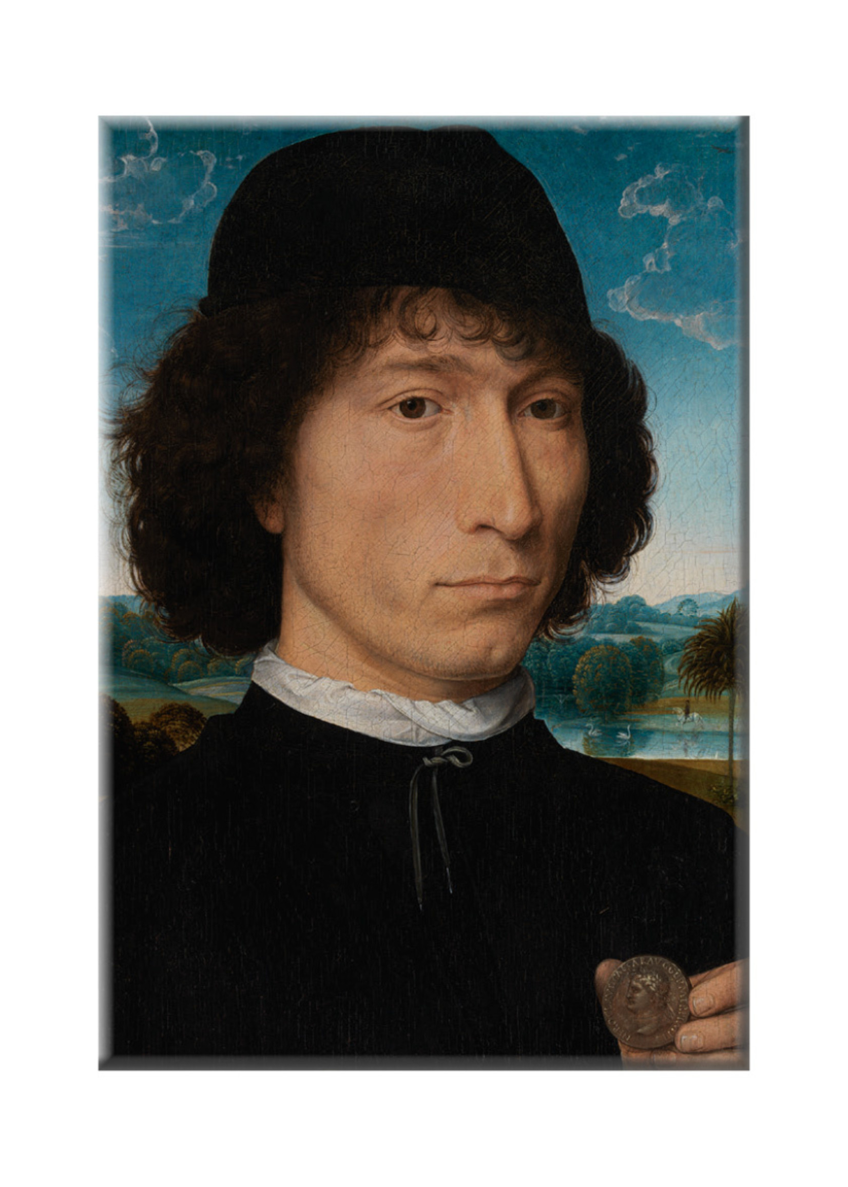 Hans Memling Man with a Roman Coin Magnet