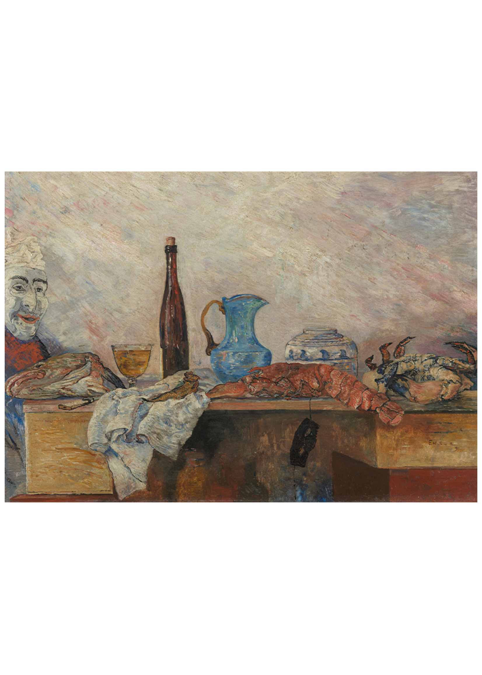 Ensor Ensor Mask and Shellfish Postcard