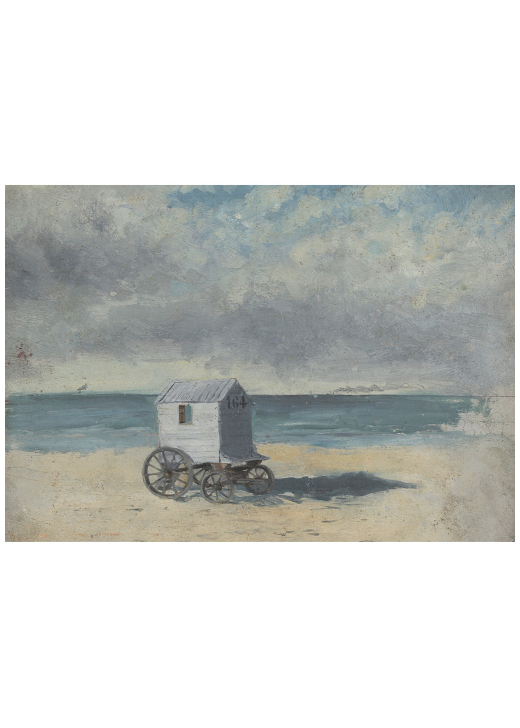 Ensor Ensor Bathing Hut on the Beach Postcard