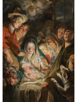 Prentkaart Jacob Jordaens I Aanbidding door de herders