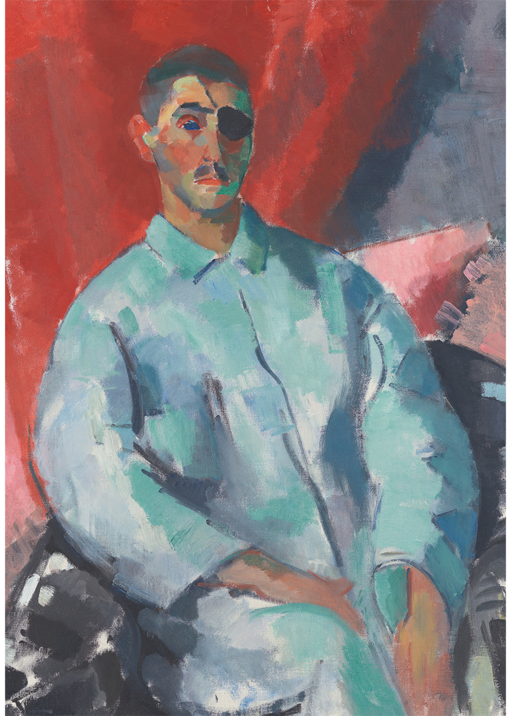 Rik Wouters Rik Wouters Self-Portrait With Black Eye Patch Postcard