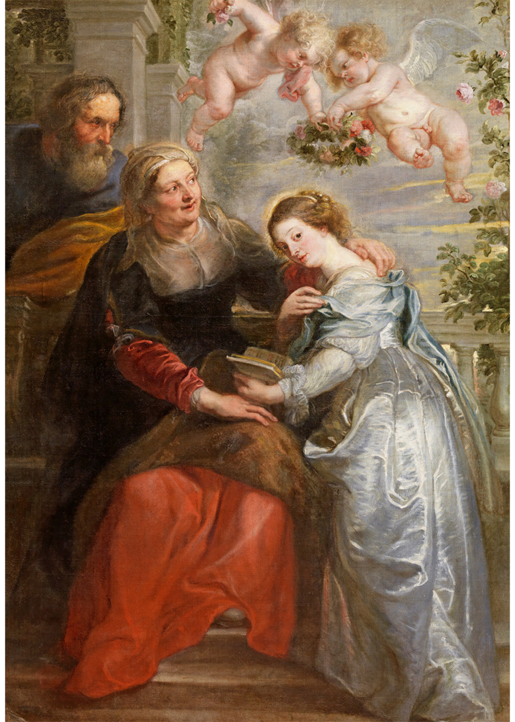 Rubens The Education of Mary Postcard