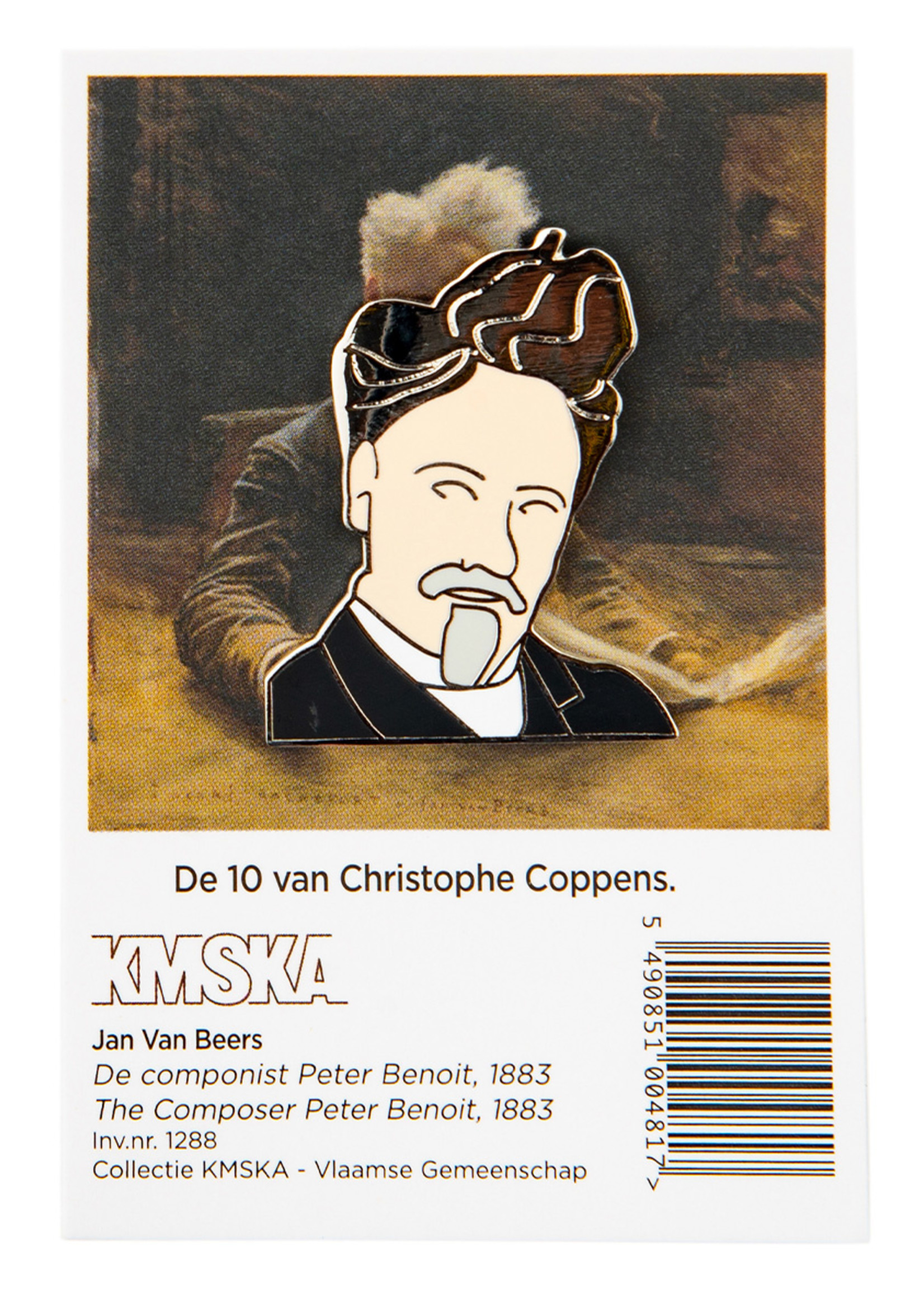 CC Pin - Head, Jan Van Beers, The Composer Peter Benoit
