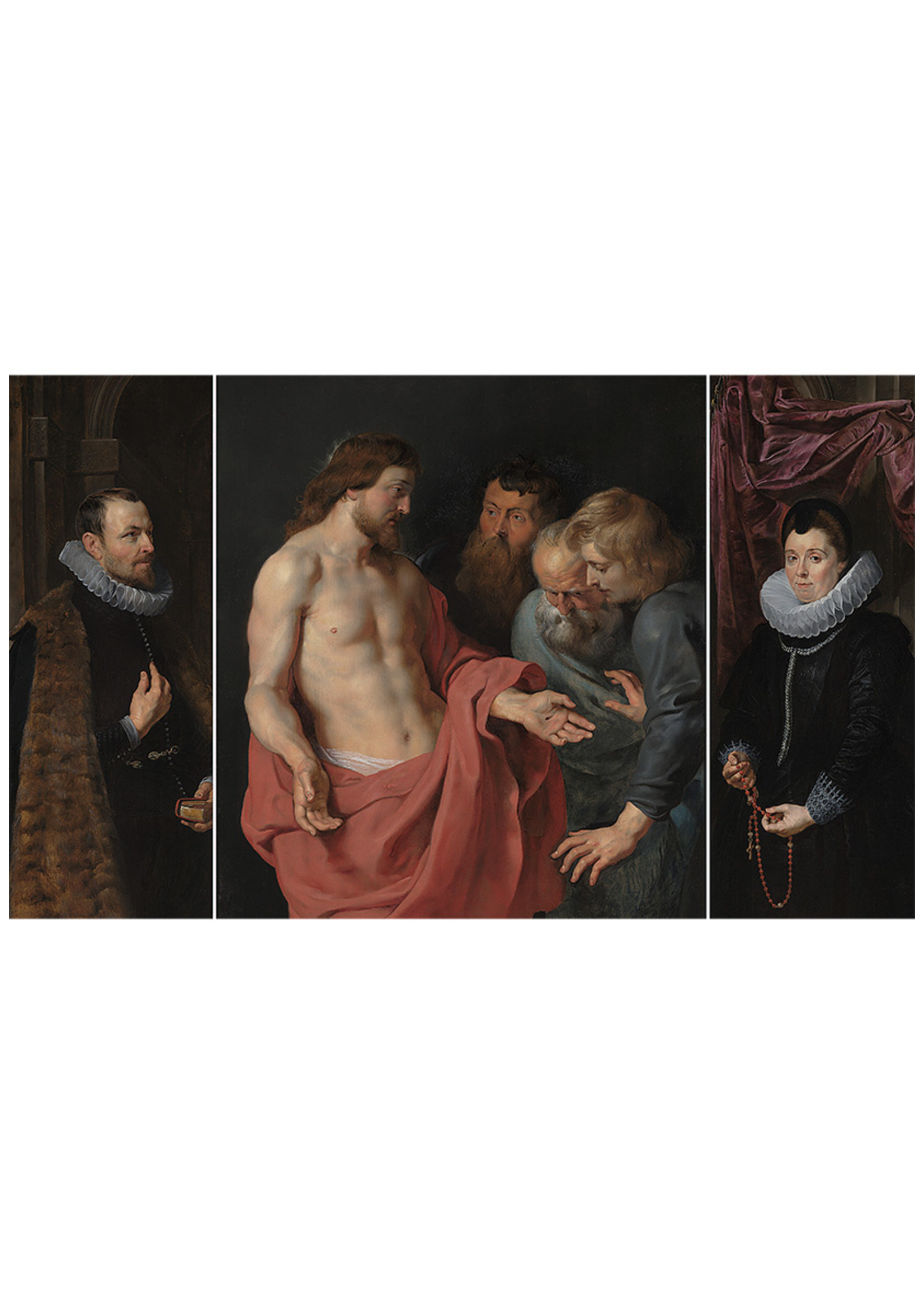 Retabel 3-luik Rubens Christus verschijnt voor de apostelen