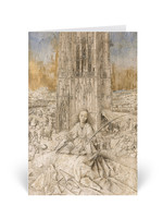 Wenskaart Van Eyck Heilige Barbara