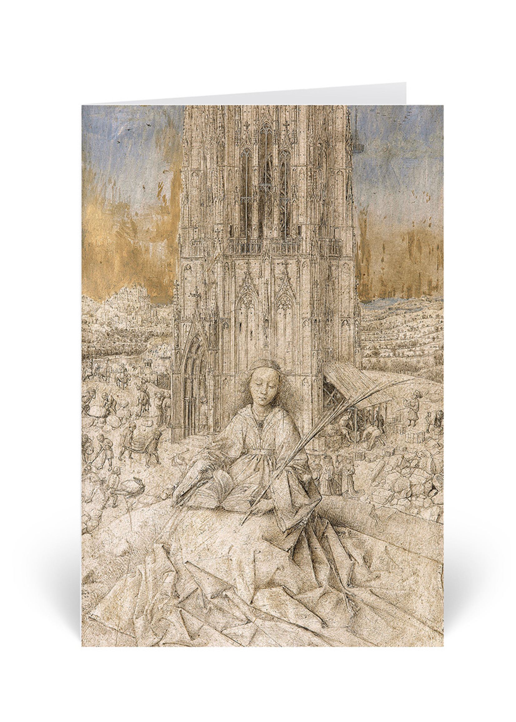 Van Eyck Saint Barbara Greeting Card