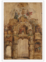 Rubens Prentkaart Rubens Erepoort van de Munt (keerzijde)