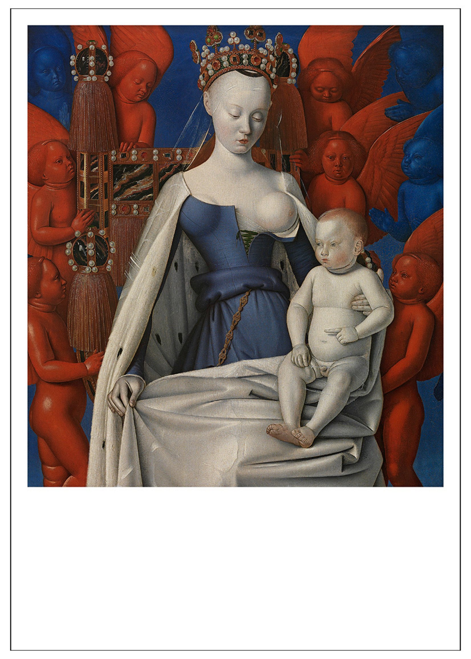 Prentkaart Jean Fouquet Madonna