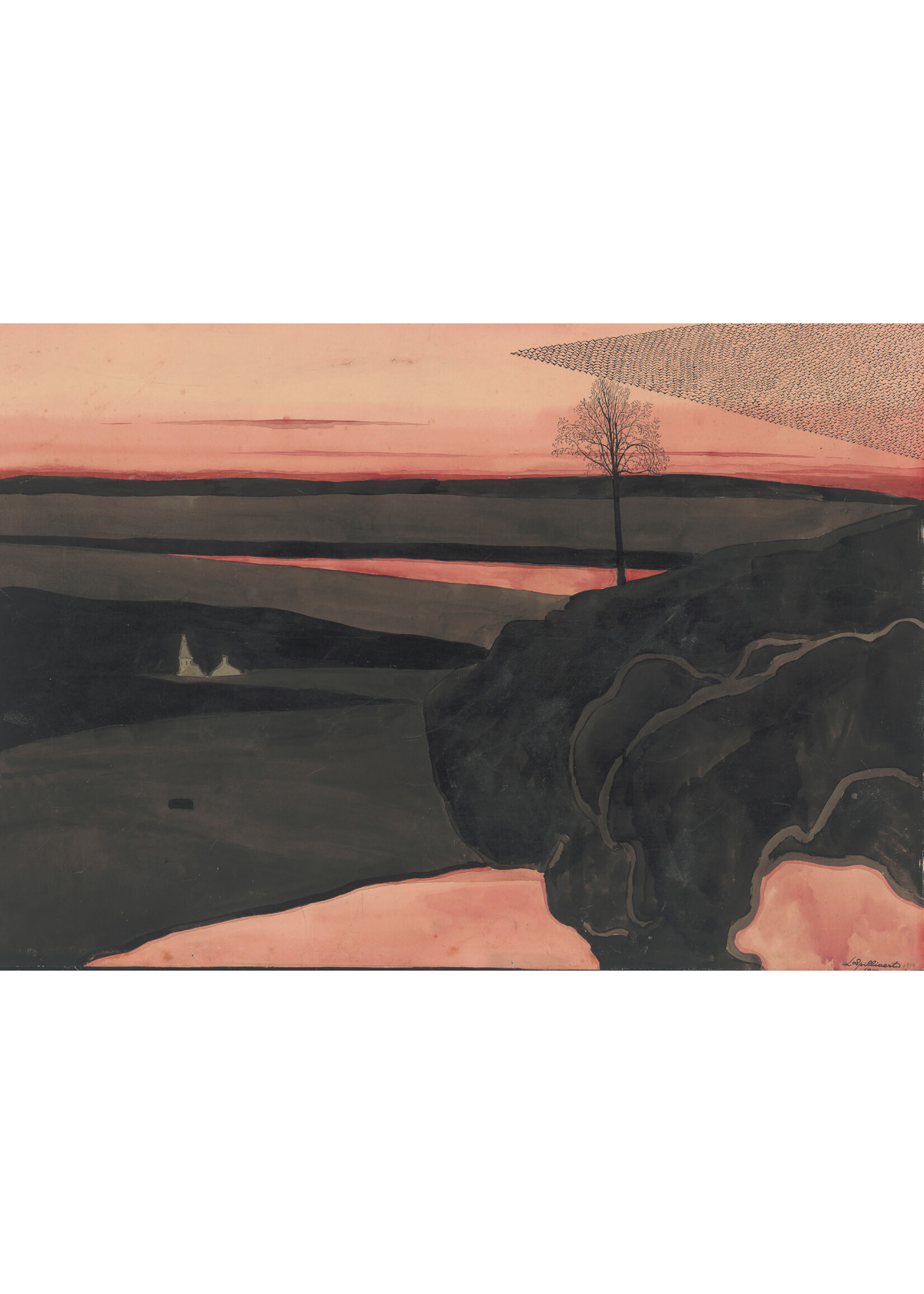 fonds lens- ghesquiere Prentkaart, Léon Spilliaert