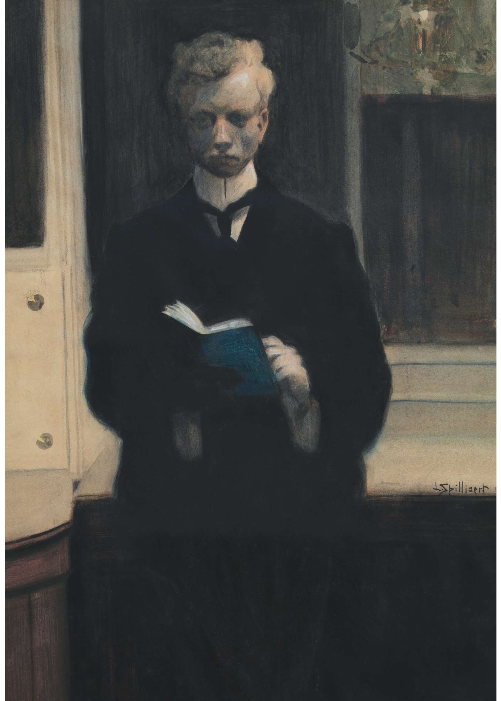 Postcard, Léon Spilliaert - self-portrait