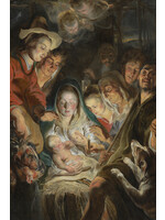 Wenskaart, Jacob Jordaens - Aanbidding door de herders