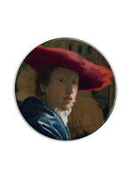 Vermeer Pocket Mirror, Johannes Vermeer - Girl with the Red Hat