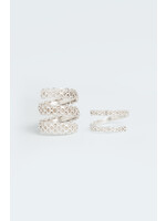Wouters & Hendrix RCE003SS56/58 - Ring ensemble with chain texture