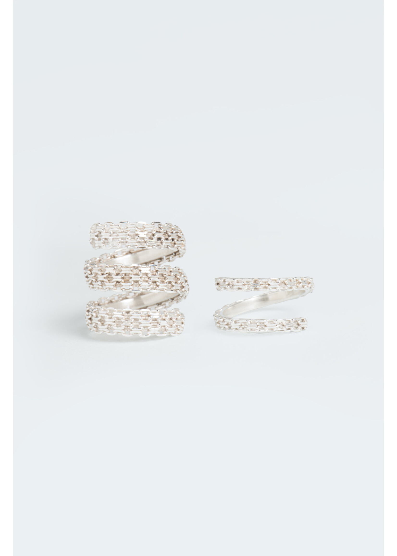 Wouters & Hendrix RCE003SS56/58 - Ring ensemble with chain texture