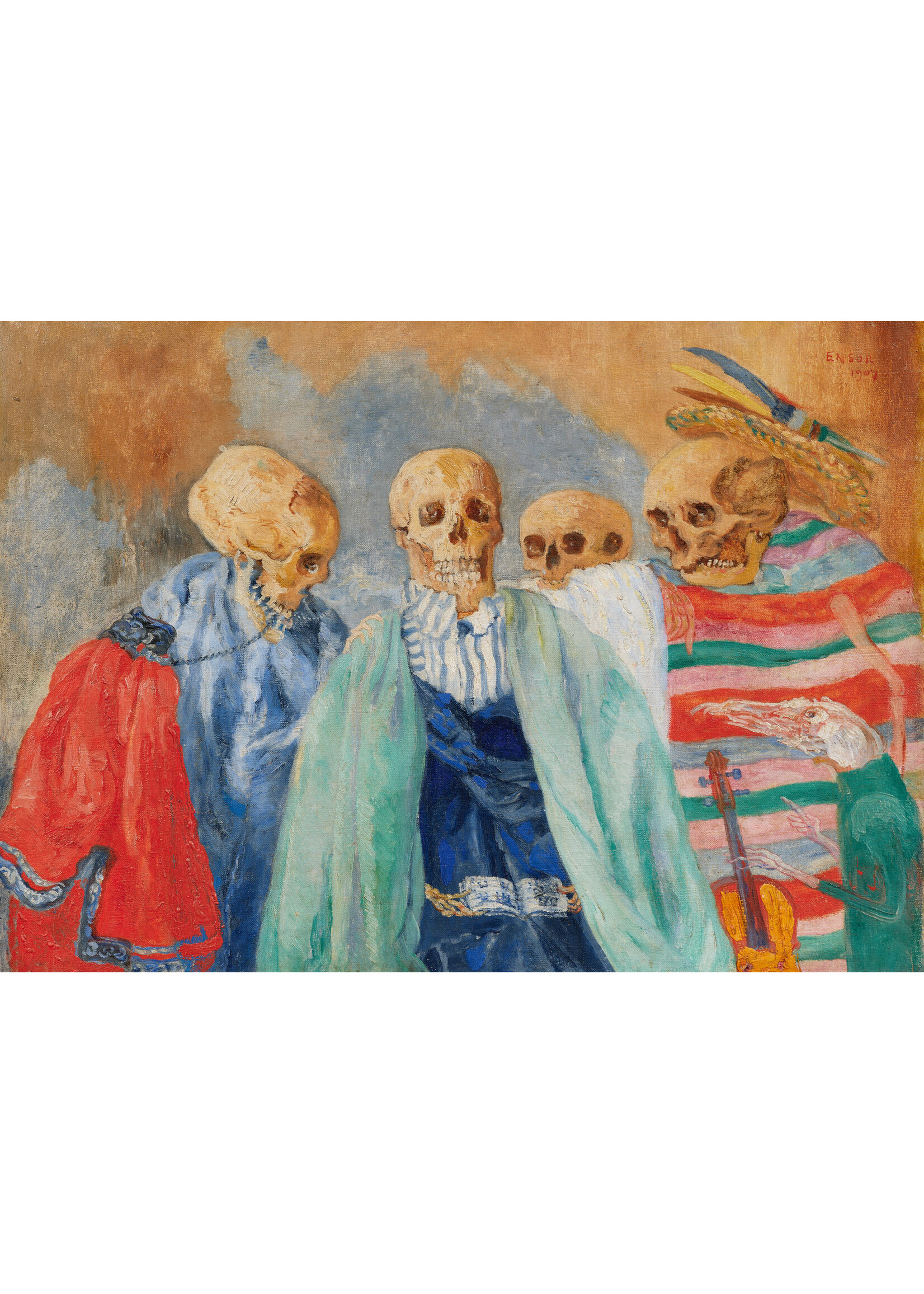 Ensor Postcard Ensor Skeletons musicians