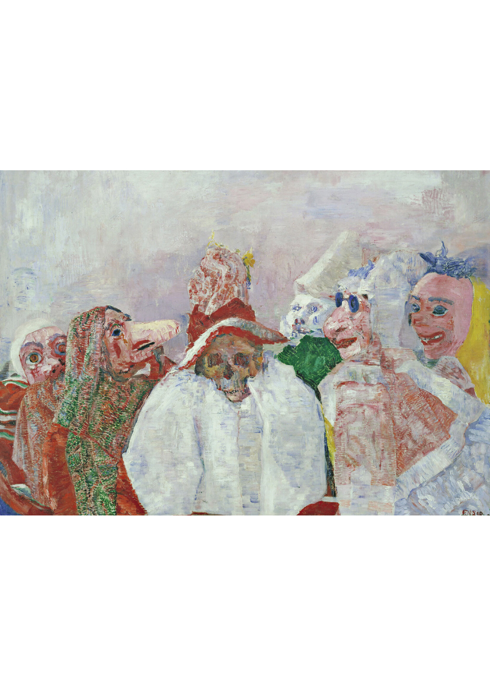 Ensor Postcard Ensor Masks Confronting Death