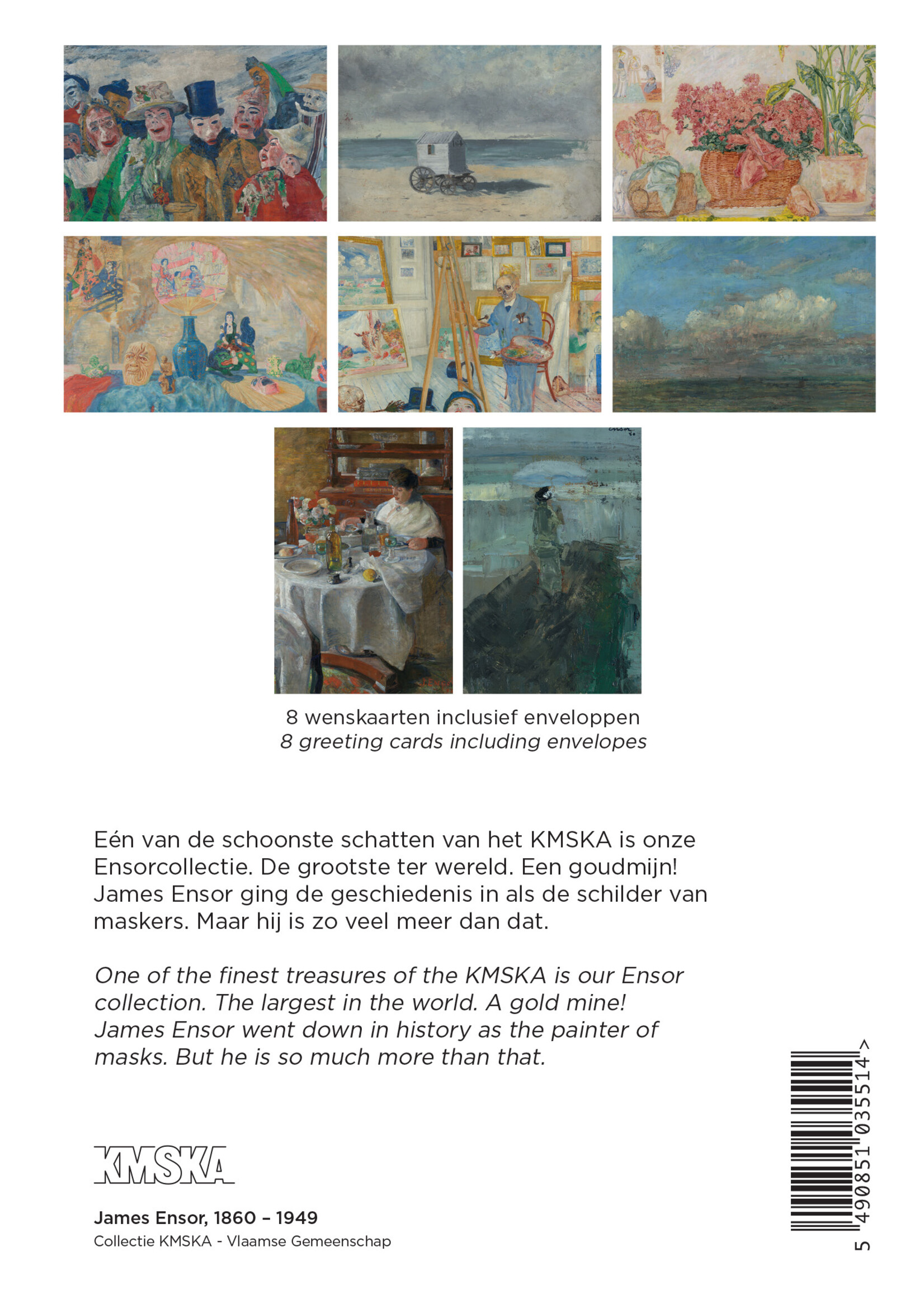Ensor Map met 8 wenskaarten en enveloppen - James Ensor