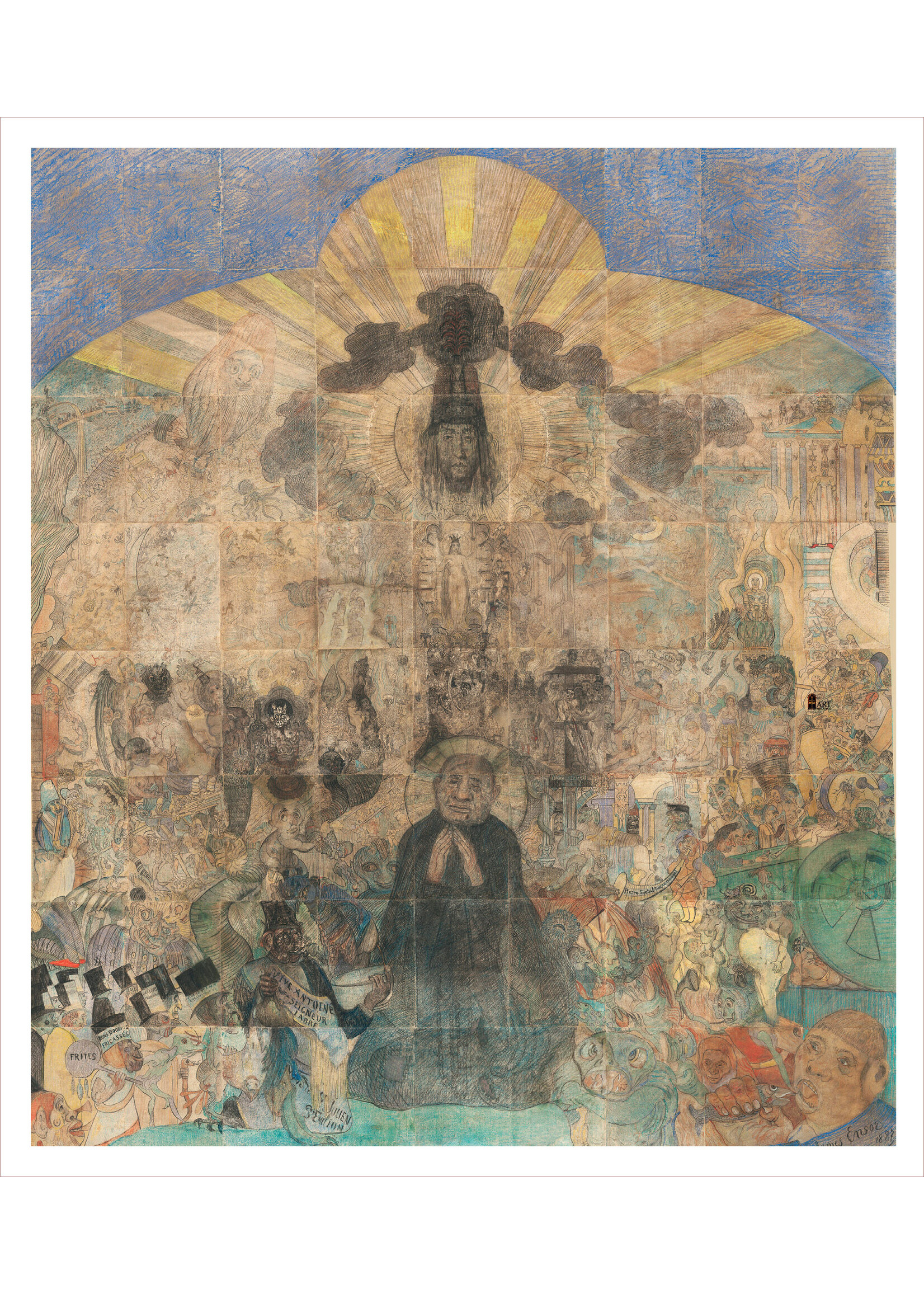 Postcard - Ensor, The Temptation of Saint Anthony